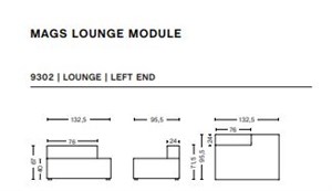 HAY - Mags modul sofa - LOUNGE LEFT END - 9302 - Hallingdal 420